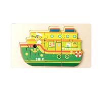 gifyym School Bus Puzzles - Educational School Bus Puzzles | Portable Learning Aid, Early Education Supplies for Fine Motor Skills, Shape Cognition Ability