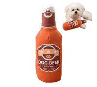 gifyym - Squeaky Plush Toy, Soft Interactive Plush Entertainment | Plush Toy in Beer Bottle Shape | for Indoor and Outdoor Use, Living Room, Yard, Garden, Patio, Puppies and Cats