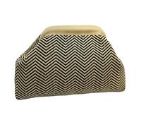 gifyym Straw Clutch - Dumpling Shape Clutch | Crochet Handbags For Women | Evening Bag Perfect For Casual, Wedding, Travel, Holiday, Event, Khaki Waves, Se référer au descriptif