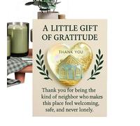 gifyym Thank You Card for Thanksgiving, Heart-Shaped Keepsake Postcard, Thanksgiving Saying Card with Quotes - For Family, Friends & Relatives as