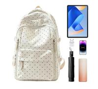 gifyym Travel Backpack Waterproof Girls Nylon Dot Laptop Bookbag | Portable Bookbag for Hiking Adventure Outdoor School College Travel Commuting Office Work Gym