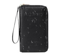 gifyym Travel Document Holder | PU Leather Document Holder with Card Slots, Portable and Waterproof Wallet for Document Storage Unisex, Black/White, Consulte la descripción, See description