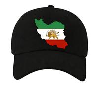 gifyym Unisex Black Cap with Ancient Persian Iranian Flag Design Lion and Sun | Baseball Cap for Men, Women History Enthusiasts Outdoor Activities and Gift