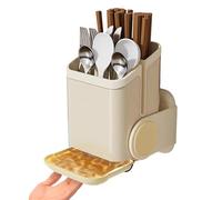 gifyym Wall Mounted Utensil Holder | Space Saving Divided Compartment Drainer Rack Kitchen Utensils Rack and Chopstick Holder - For Dorm Kitchen Apartment Bedroom Living Room Room