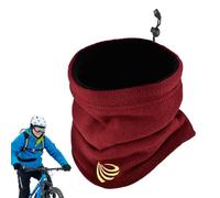 gifyym Winter Neck Gaiter - Two Piece Set with Adjustable Cord | Insulated Face Protection Wind Blocking Stretch Fabric | Motorcycle, Bike, Snowboard, Skiing, Outdoor Activities, Wine Red Black