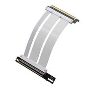 GIGA-MEGA PCIe X16 GEN5 Right Angle Riser Cable PCIe 4.0 and 5.0 with GPU Vertical Mount Bracket for RTX4090,RTX5090D, RX7900XT, RX9070 ATX (16CM GEN5 White)