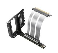 GIGA-MEGA PCIe X16 GEN5 Riser Cable with GPU Vertical Mount Bracket PCIe 5.0 for RTX4090 Future RTX5090 (Black Bracket)