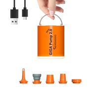 GIGA PUMP New 2.0 Electric Portable Air Pump 1300mah Battery Rechargeable Pump Ultra-Mini Inflator/Deflator Pump for Swimming Rings air Mattress Bed Pool Toy Camping Light Ultra-Mini Air Pump