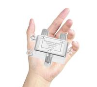 Gigabit Coax Cable Splitter for Tv with 2 Outputs, Compatible with Rg6, Aluminum Alloy Material, 5-2400mhz Frequency, Suitable for Amplified Antennas and High Speed Digital Signal
