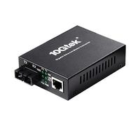 Gigabit Ethernet Fiber Media Converter with a Built-in 1Gb Multimode SC Transceiver, 10/100/1000M RJ45 to 1000Base-SX, up to 550m, with a British Power Adapter