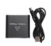Gigabit Ethernet Splitter 1 to 2, 1000Mbps RJ45 TYPE C Interface, Expand Network Ports, Dual Port Flexibility for Router, Computer, IPTV, Simultaneous Connection, Extended Attain u