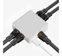 Gigabit Ethernet Switch 4 Port, Ethernet Splitter with USB Power Cable, Support 4 Devices Simultaneously Networking, 5 RJ45 Ports Splitter Adapter High Speed for Cat5/5e/6/7/8