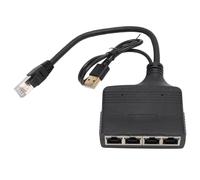 Gigabit Internet Splitter, 1 in 4 Out 1000Mbps Gigabit Ethernet Splitter RJ45 Interface for Switch
