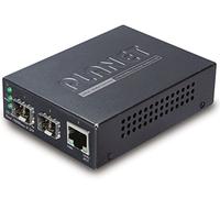 Gigabit Media Converter, 10/100/1000BASE-T to Dual 1000BASE-X SFP Media Converter with Adjustable 3-Port Switch Mode or 2 Fiber Port Redundant Mode (GT-1205A)