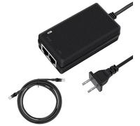 Gigabit PoE Injector Adapter 48V 0.5A 24W Ethernet Power Supply，10/1000Mbps IEEE 802.3at/af Compliant for Camera/IP Phone/PoE Switch and More PoE Devices,with 3FT Cat 6 Gigabit Ethernet Cable