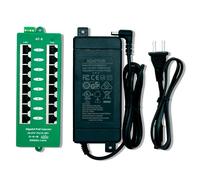 Gigabit PoE Injector - PoE World GAT-8-56V120W Power Over Ethernet 8 Port for PoE Switch Auto-Negotiation Injector for IP Camera/VoIP Phone/WiFi Access Point with 802.3at/af, with 56-Volt Power Supply