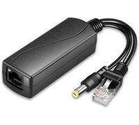 Gigabit PoE Splitter 12V 2A 5.5x2.1mm DC Plug Cable Output with IEEE 802.3af/at Complian 10-100-1000Mbps Power Over Ethernet Splitter Adapter for Security Camera CCTV Surveillance