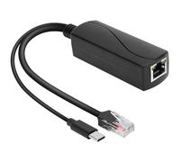 Gigabit Poe Splitter 5V 4A Type-C, Raspberry Pi 5 Power Over Ethernet Adapter, Power Supply Exchanger,IEEE 802.3af/at Compliant 10/100/1000mbps for Rpi5, IP Camera, Tablets, Dropcam and More