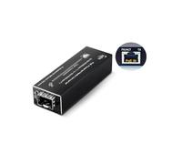 Gigabit SFP Media Converter PoE Powered, 802.3af/at PoE+ in, 10/100/1000BASE-T to 100/1000BASE-X, up to 20km Over Single/Multi Mode Fiber, Auto-Sensing for Security Surveillance, Network Connectivity