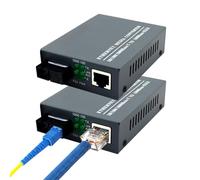 Gigabit Single Mode Converter - 2 Single Mode Fiber Media Converter | LC Transceiver Module Mini Auto Sensing Gigabit Adapter For Home Office Network | High-Speed Optical Ethernet Connector For Da