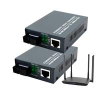Gigabit Single Mode Converter - Black Color Single Mode 2 Gigabit Media Converter | Fiber Media, LC Transceiver Module, Reusable Mini Auto Sensing For Home