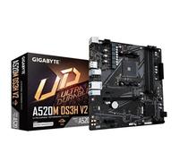 GIGABYTE A520M DS3H V2 Motherboard - Supports AMD Ryzen 5000 Series AM4 CPUs, up to 4733MHz DDR4 (OC), PCIe 3.0 x16, GbE LAN, USB 3.2 Gen 1