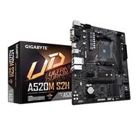 GIGABYTE A520M S2H Motherboard - Supports AMD Ryzen 5000 Series AM4 CPUs, 4+3 Phases Pure Digital VRM, up to 5100MHz DDR4 (OC), PCIe 3.0 x4 M.2, GbE LAN, USB 3.2 Gen 1