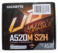 GIGABYTE A520M S2H Motherboard - Supports AMD Ryzen 5000 Series AM4 CPUs, 4+3 Phases Pure Digital VRM, up to 5100MHz DDR4 (OC), PCIe 3.0 x4 M.2, GbE LAN, USB 3.2 Gen 1