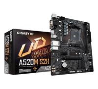 GIGABYTE A520M S2H Motherboard - Supports AMD Ryzen 5000 Series AM4 CPUs, 4+3 Phases Pure Digital VRM, up to 5100MHz DDR4 (OC), PCIe 3.0 x4 M.2, GbE LAN, USB 3.2 Gen 1