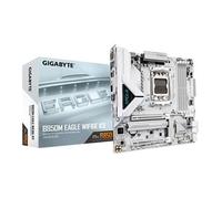 GIGABYTE B850M EAGLE WIFI6E ICE Motherboard - AMD Ryzen 9000 Series CPUs, 8+2+2 Phases Digital VRM, up to 8200MHz DDR5 (OC), 1xPCIe 5.0 + 1xPCIe 4.0 M.2, Wi-Fi 6E, 2.5 GbE LAN, USB 3.2 Gen 2