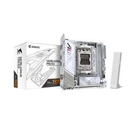 GIGABYTE X870I AORUS PRO ICE Motherboard - Supports AMD Ryzen 9000 Series CPUs, 8+2+1 phases VRM, up to 8400MHz DDR5 (OC), 1xPCIe 5.0 M.2 + 1xPCIe 4.0 M.2, WI-FI 7, 2,5GbE LAN, USB 4