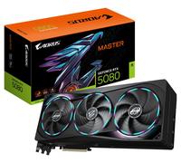 GIGABYTE AORUS GeForce RTX 5080 MASTER 16G Graphics Card - 16GB GDDR7, 256bit, PCI-E 5.0, 2805MHz Core Clock, 3 x DisplayPort, 1 x HDMI, GV-N5080AORUS M-16GD