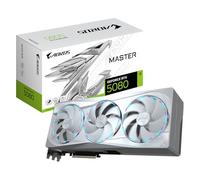 GIGABYTE AORUS GeForce RTX 5080 MASTER ICE 16G Graphics Card - 16GB GDDR7, 256bit, PCI-E 5.0, 2805MHz Core Clock, 3 x DP 2.1a, 1 x HDMI 2.1b, NVIDIA DLSS 4, GV-N5080AORUSM ICE-16GD