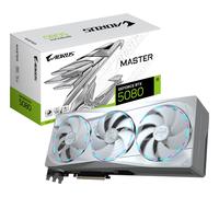GIGABYTE AORUS GeForce RTX 5080 MASTER ICE 16G Graphics Card - 16GB GDDR7, 256bit, PCI-E 5.0, 2805MHz Core Clock, 3 x DP 2.1a, 1 x HDMI 2.1b, NVIDIA DLSS 4, GV-N5080AORUSM ICE-16GD
