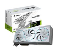 GIGABYTE AORUS GeForce RTX 5090 MASTER ICE 32G Graphics Card - 32GB GDDR7, 512bit, PCI-E 5.0, 2655MHz Core Clock, 3 x DP 2.1a, 1 x HDMI 2.1b, NVIDIA DLSS 4, GV-N5090AORUSM ICE-32GD