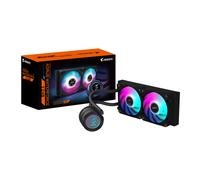 GIGABYTE AORUS WATERFORCE II 240 AIO Liquid CPU Cooler- 2x120mm ARGB Fans, slide-in interlocking mechanism, DAISY-CHAIN, Intel LGA 1851 and AMD AM5 Compatible