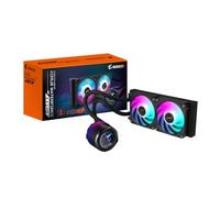 GIGABYTE AORUS WATERFORCE X II 240 AIO Liquid CPU Cooler- 2x120mm ARGB Fans, full-color LCD, MAGNETIC interlocking mechanism, DAISY-CHAIN, Intel LGA 1851 and AMD AM5 Compatible, 6 Year Warranty