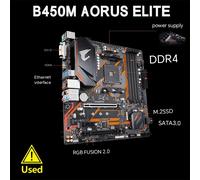 Gigabyte B450M AORUS ELITE AMD B450 /4-DDR4 DIMM /M.2 /USB3.1 /Micro-ATX /New / Max-64G Double Channel AM4 Motherboard