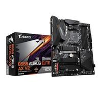 GIGABYTE B550 AORUS ELITE AX V2 Motherboard - AMD Ryzen 5000 CPUs, 12+2 Phases VRM, up to 4733MHz DDR4, 1xPCIe 4.0 + 1xPCIe 3.0 M.2, Wi-Fi 6E, 2.5GbE LAN, USB 3.2 Gen 2