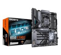 GIGABYTE B550 X EAGLE Motherboard | AMD Ryzen 5000 G-Series CPUs, 8+2 Phases VRM, up to 3200MHz DDR4, 1xPCIe 4.0 + 1xPCIe 3.0 M.2, 2.5 GbE LAN, USB 3.2 Gen 2