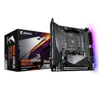 GIGABYTE B550I AORUS PRO AX Motherboard - AMD Ryzen 5000 CPUs, 8 Phases VRM, up to 5300MHz DDR4, 1xPCIe 4.0 + 1xPCIe 3.0 M.2, Wi-Fi 6E, 2.5GbE LAN, USB 3.2 Gen 2