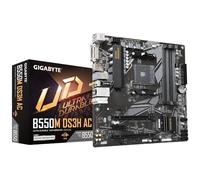 GIGABYTE B550M DS3H AC Motherboard - AMD Ryzen 5000 CPUs, 5+3 Phases VRM, up to 4733MHz DDR4, 1xPCIe 4.0 + 1xPCIe 3.0 M.2, Wi-Fi 5, 1GbE LAN, USB 3.2 Gen 1