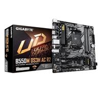 Gigabyte B550M DS3H AC R2 Motherboard - AMD Ryzen 5000 CPUs, 5+3 Phases VRM, up to 4733MHz DDR4 (O.C.), 1xPCIe 4.0 + 1xPCIe 3.0 M.2, Wi-Fi 5, 1GbE LAN, USB 3.2 Gen 1