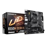 GIGABYTE B550M DS3H R2 Motherboard - AMD Ryzen 5000 CPUs, 5+3 Phases VRM, up to 4733MHz DDR4 (O.C.), 1xPCIe 4.0 + 1xPCIe 3.0 M.2, 1GbE LAN, USB 3.2 Gen 1