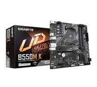 GIGABYTE B550M K Motherboard - AMD Ryzen 5000 CPUs, up to 4733MHz DDR4, 1xPCIe 4.0 + 1xPCIe 3.0 M.2, 1GbE LAN, USB 3.2 Gen 1