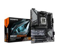 GIGABYTE B650 EAGLE AX Motherboard - AMD Ryzen 9000 Series CPUs, 12+2+2 Phases VRM, up to 7600MHz DDR5 (OC), 1xPCIe 5.0 + 2xPCIe 4.0 M.2, GbE LAN, WIFI 6E, USB 3.2 Gen 2