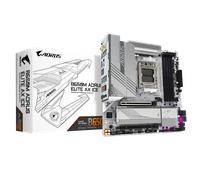 GIGABYTE B650M AORUS ELITE AX ICE Motherboard - AMD Ryzen 9000 Series CPUs, 12+2+2 Phases VRM, up to 8000MHz DDR5 (OC), 1xPCIe 5.0 + 1xPCIe 4.0 M.2, 2.5GbE LAN, WIFI 6E, USB 3.2 Gen 2x2