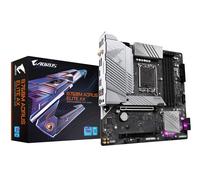 GIGABYTE B760M AORUS ELITE AX Motherboard - Supports Intel Core 14th Gen CPUs, 12*+1+1 Phases Digital VRM, up to 7800MHz DDR5 (OC), 2xPCIe 4.0 M.2, Wi-Fi 6E, 2.5GbE LAN, USB 3.2 Gen 2