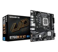GIGABYTE B760M H V2 Motherboard - Supports Intel Core 14th Gen CPUs, 5+1+1 Phases Digital VRM, up to 8000MHz DDR5 (O.C.), 1xPCIe 4.0 M.2, 1GbE LAN, USB 3.2 Gen1