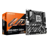GIGABYTE B840M D2H Motherboard - AMD Ryzen 9000 CPUs, 5+2+2 Phases VRM, up to 7600MHz DDR5, 1xPCIe 4.0 + 1xPCIe 3.0 M.2, 2.5GbE LAN, USB 3.2 Gen 1